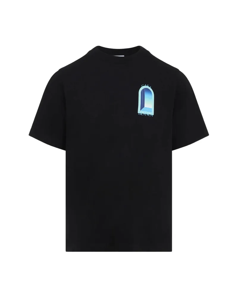 Casablanca Paris Gradient Arch-print T-shirt Black