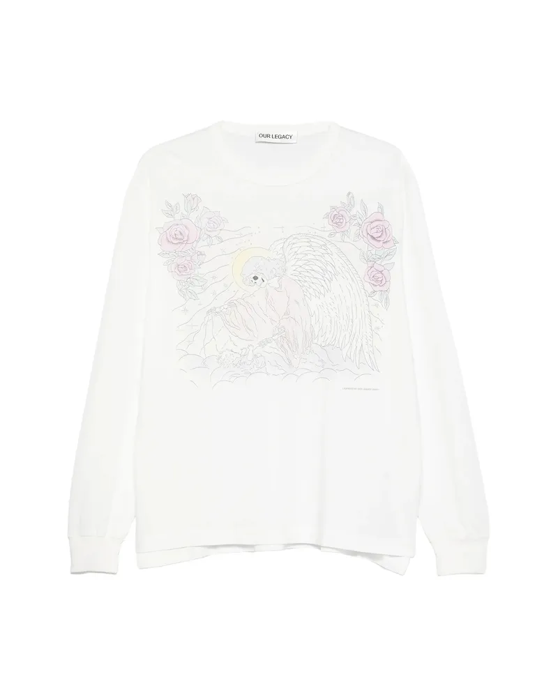 Our Legacy Cruise Long-sleeve Printed T-shirt White