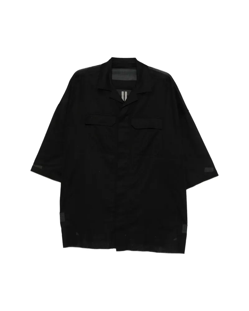Rick Owens Chest-pocket Black Shirt Black