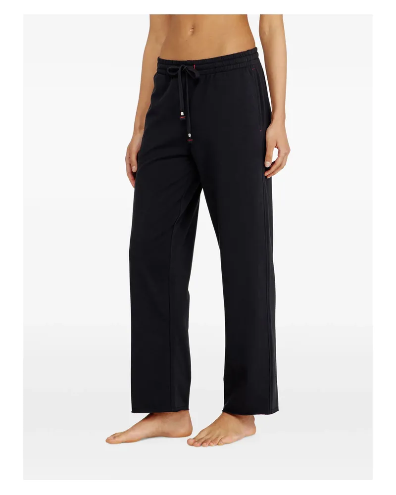 Diesel Peached Drawstring Cotton Track Pants Black