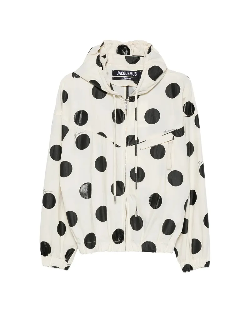 Jacquemus Polka-dot Hooded Jacket White