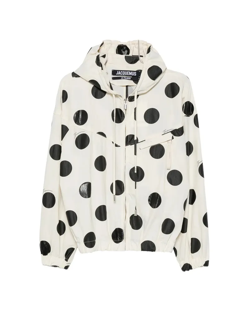 Jacquemus Polka-dot Hooded Jacket White