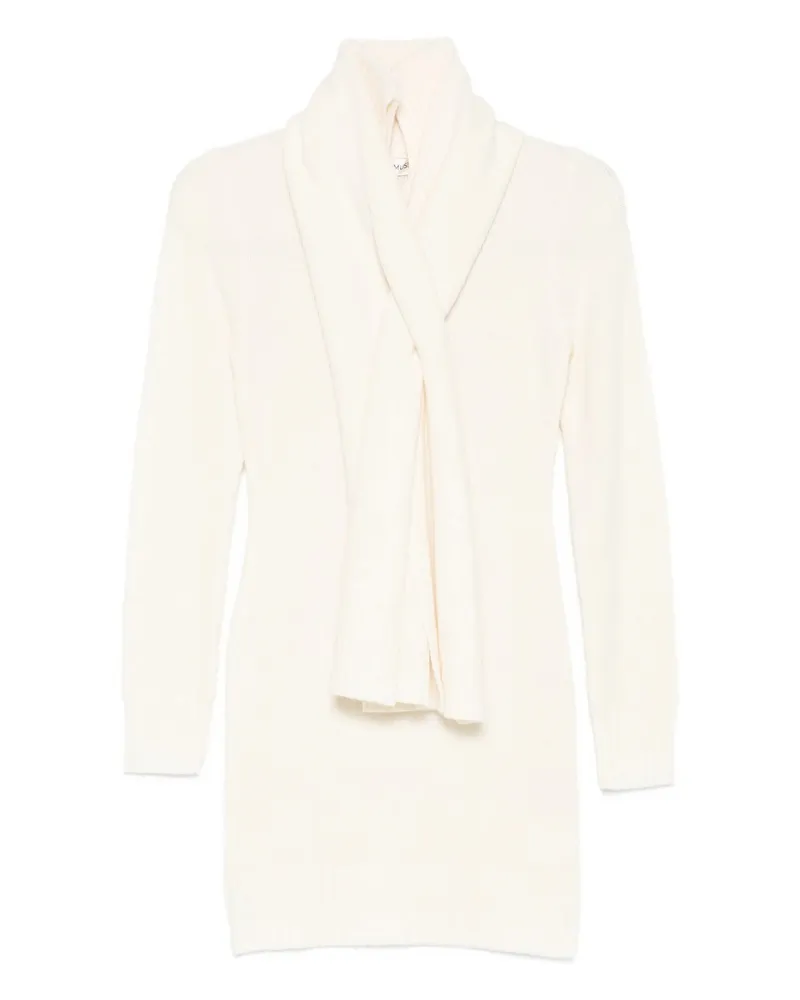 Aya Muse Amar Scarf Mini Dress Neutrals