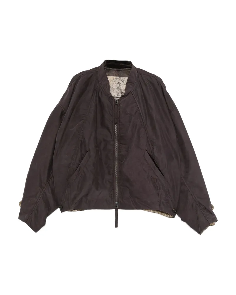 Ziggy Chen Zip-up Bomber Jacket Brown
