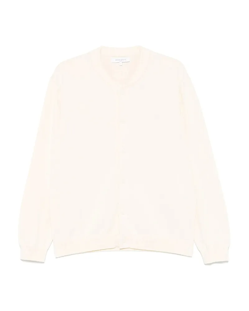 Kitsuné Bold Fox Head-embroidered Cardigan Neutrals