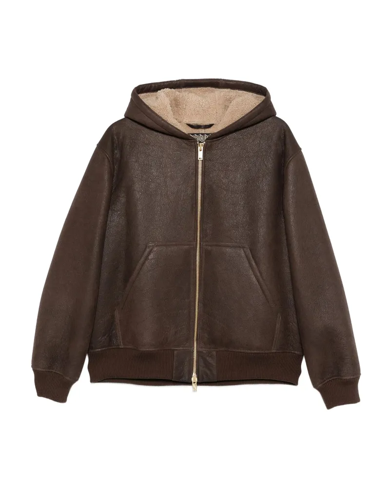 Baracuta Hooded Zip-fastening Jacket Brown