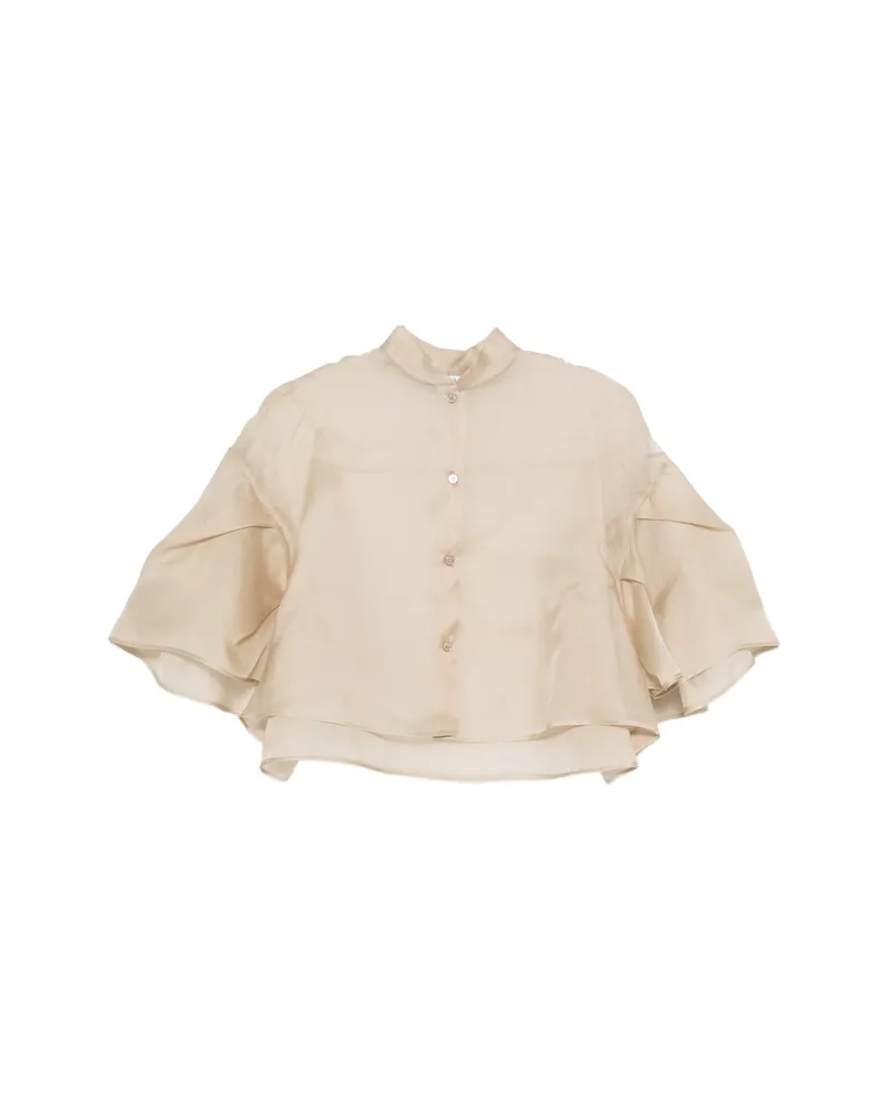 Max Mara Ruffled Layered Shirt Neutrals