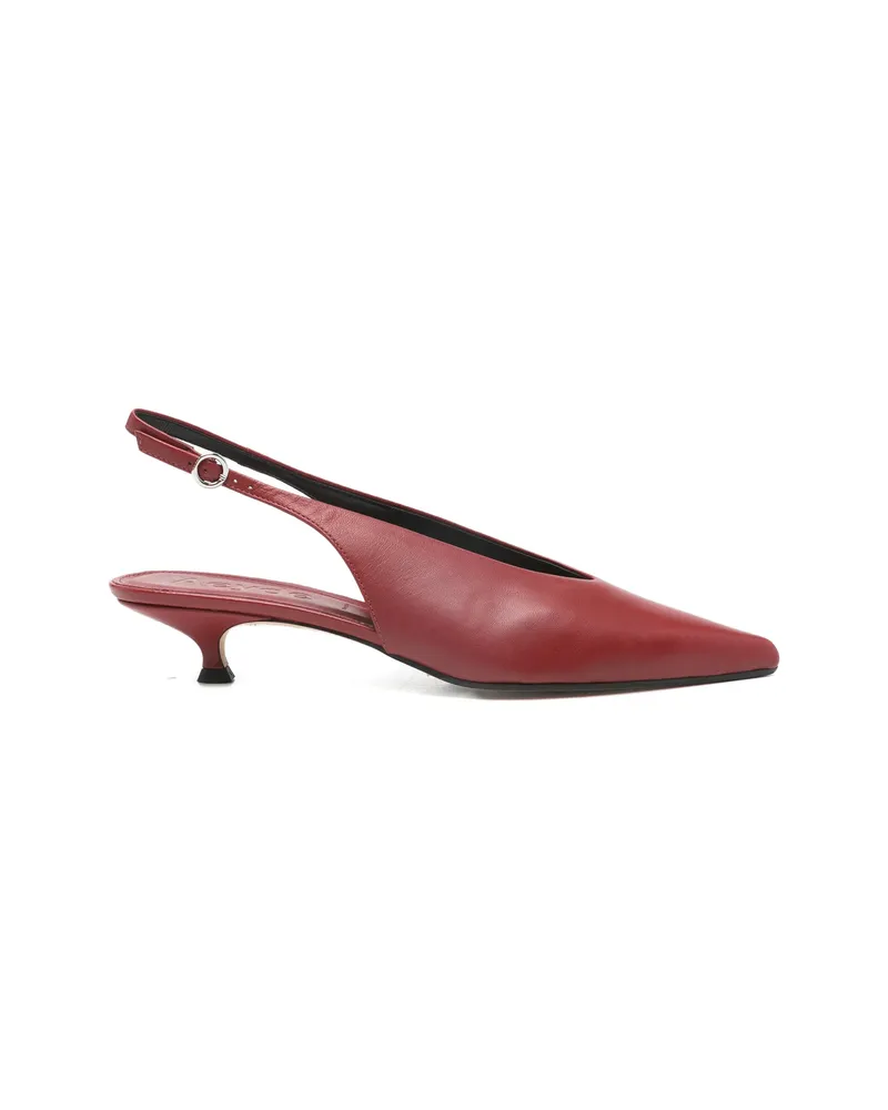 aeyde Camila Slingback Pointed Pumps Red