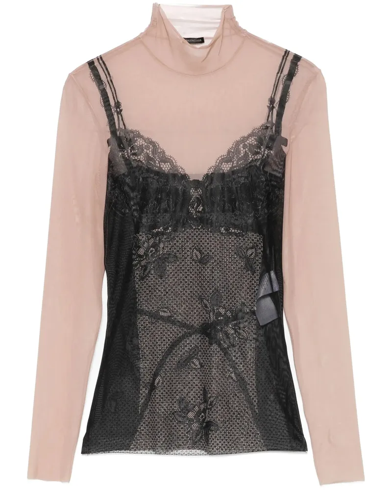 Balenciaga Trompe-l'oeil Top Neutrals