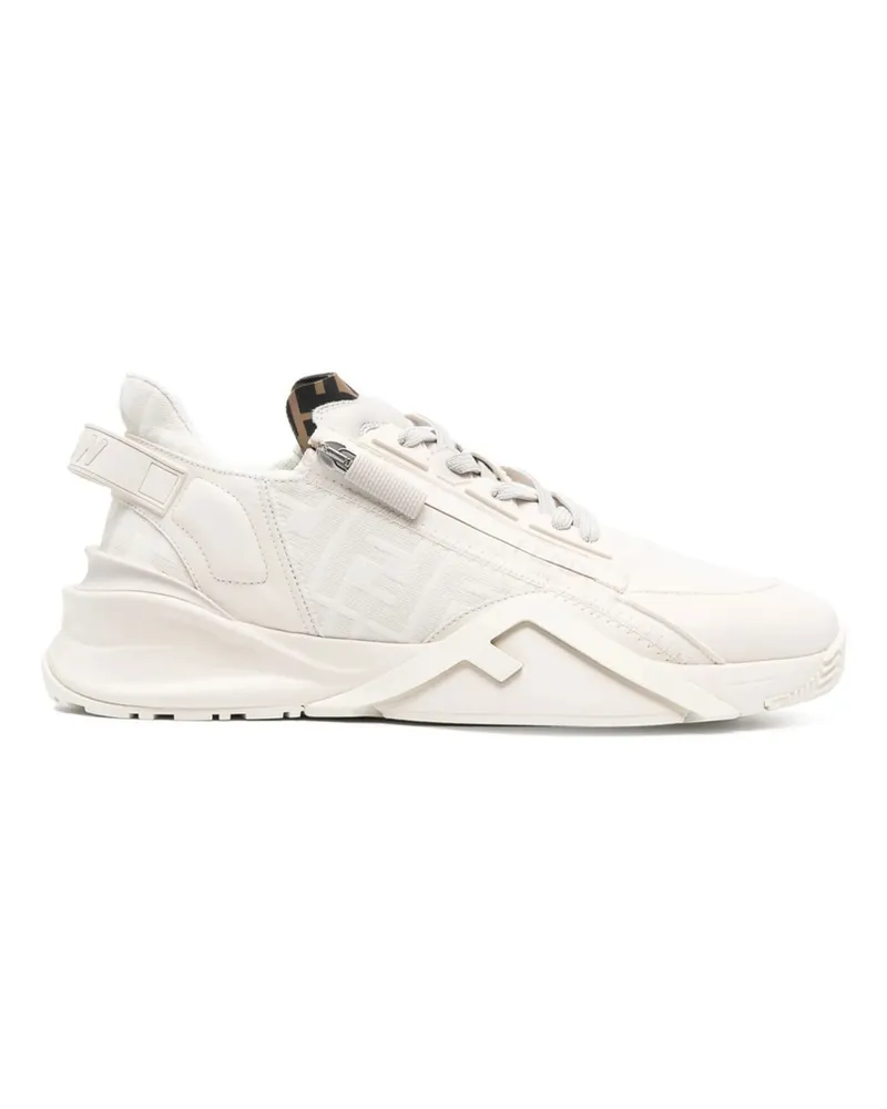 Fendi FENDI FLOW LOW TOP SNEAKER LEATHER Neutrals