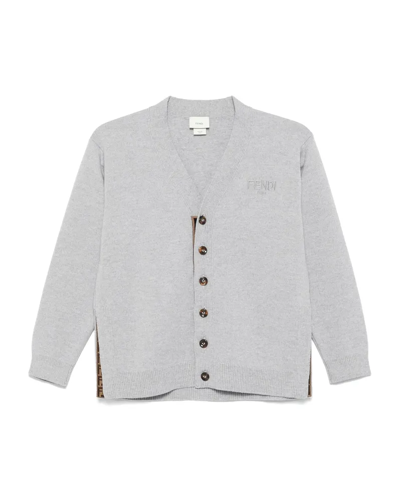 Fendi Wool Cardigan Grey