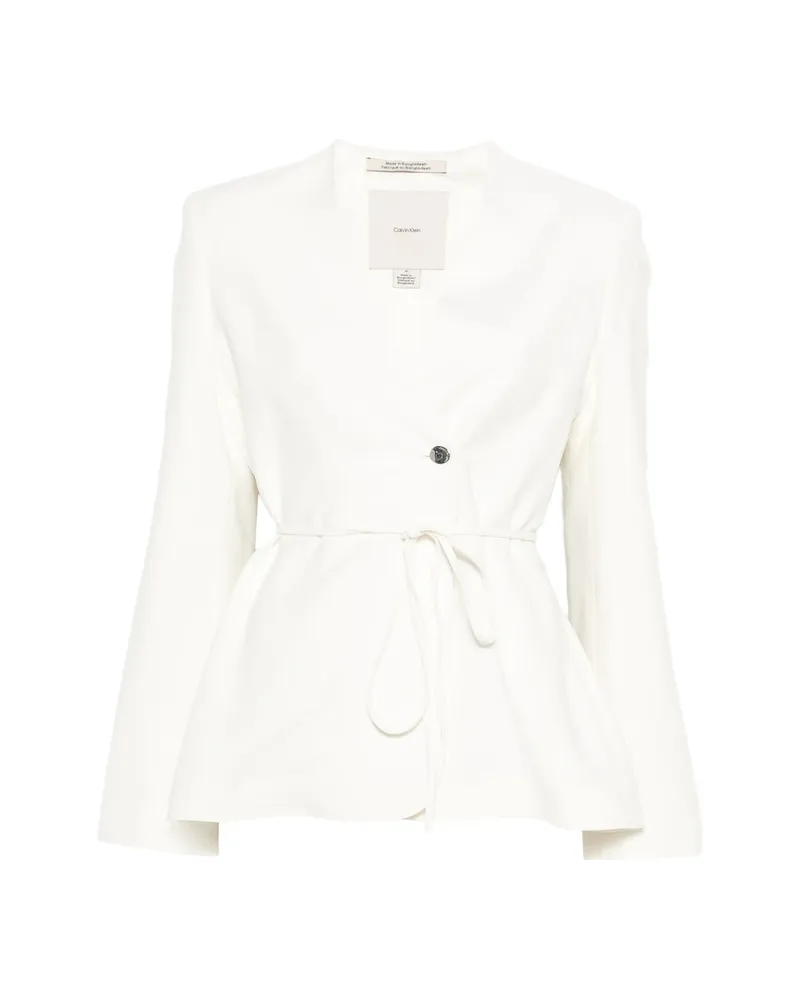 Calvin Klein Tied-waist Jacket Neutrals