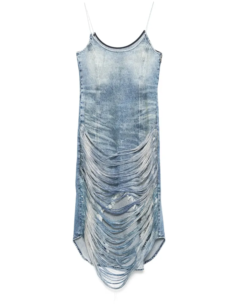 Diesel Fringed Minidress Blue