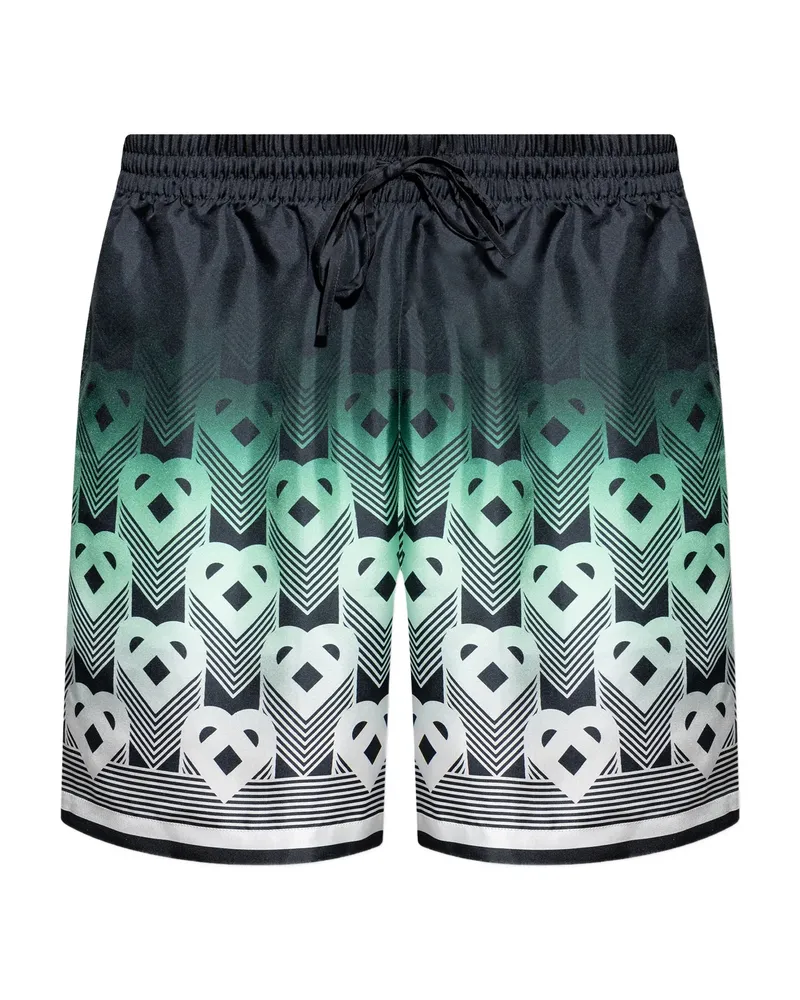Casablanca Paris Monogram-print Drawstring Shorts Green
