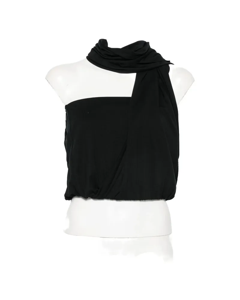 GIMAGUAS Scarf-detail Top Black