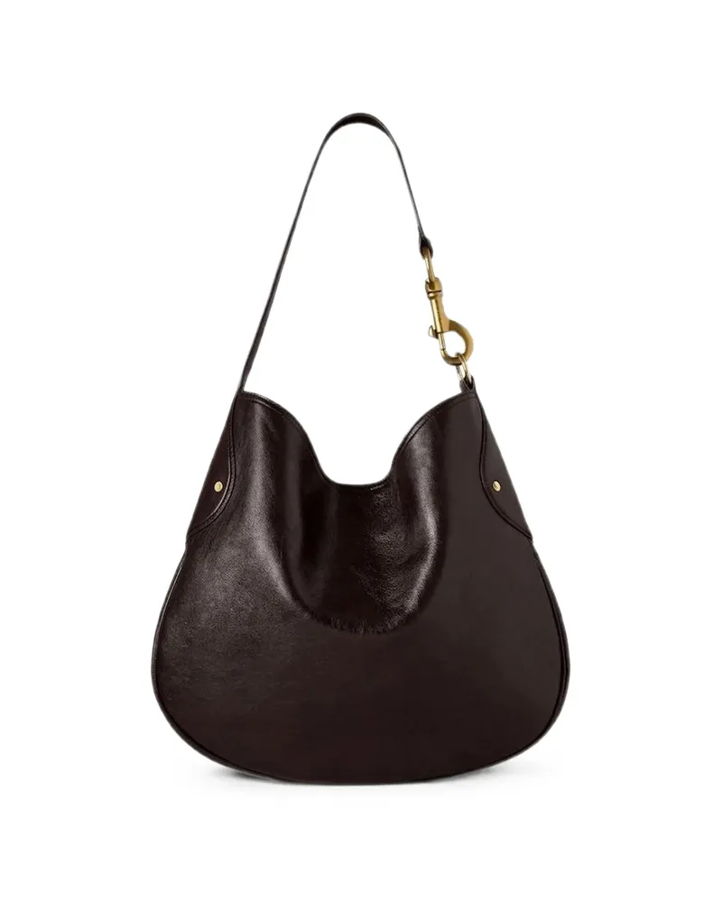 Mulberry Hackney Leather Shoulder Bag Brown