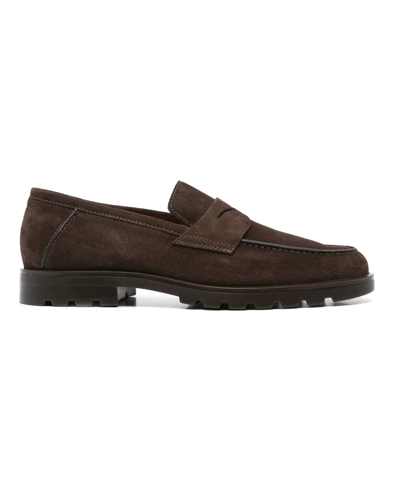Santoni Suede Loafers 