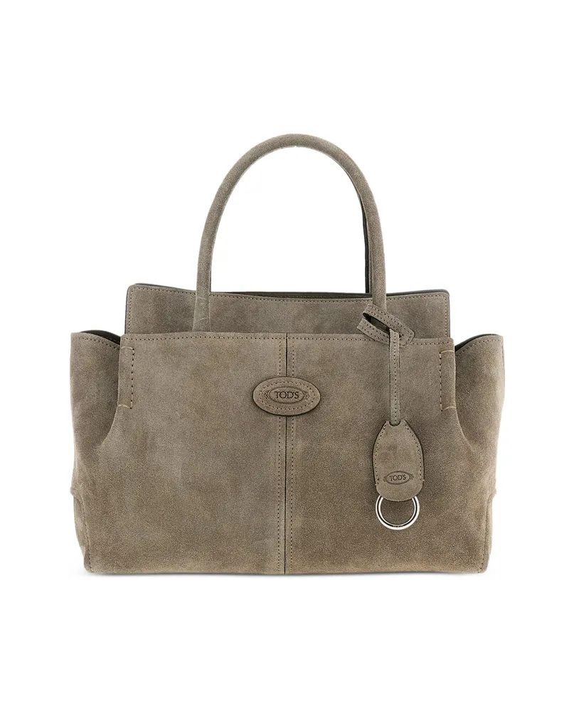 TOD'S Small Shopping Bag In Suede Grey