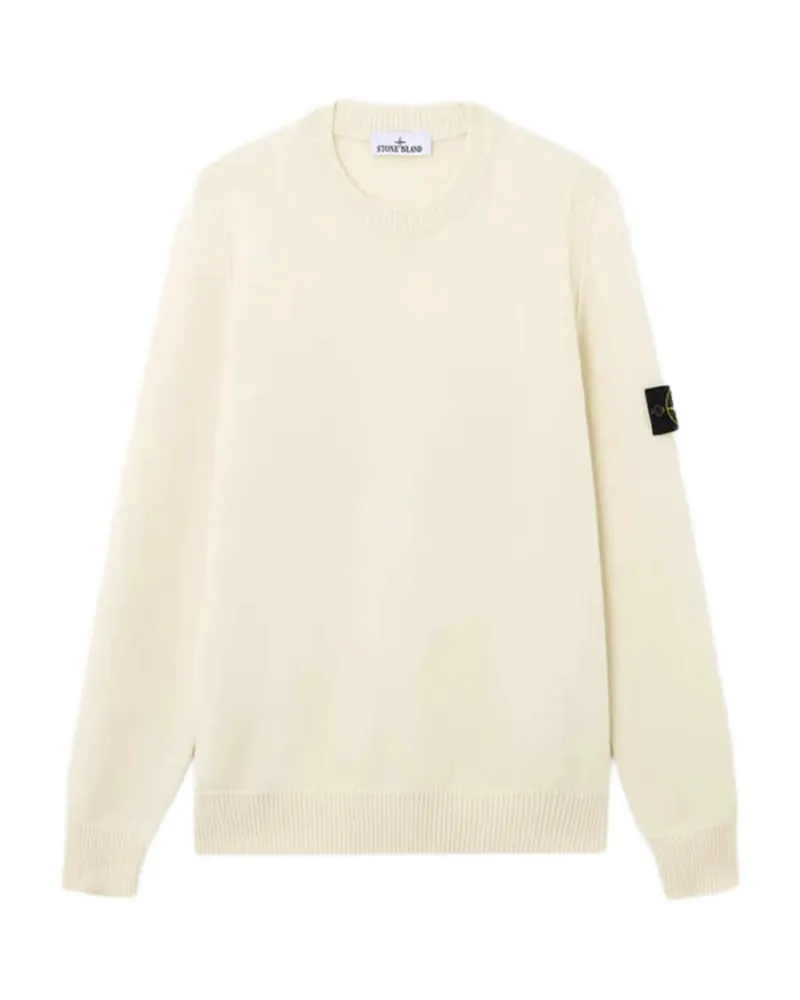 Stone Island Logo-bagde Sweater Neutrals