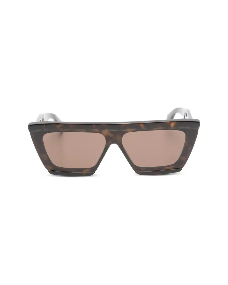 Alaïa Geometric-frame Sunglasses Brown