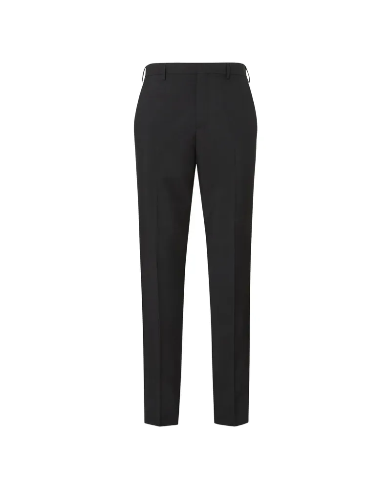 Fendi Pressed-crease Tailored Trousers Black