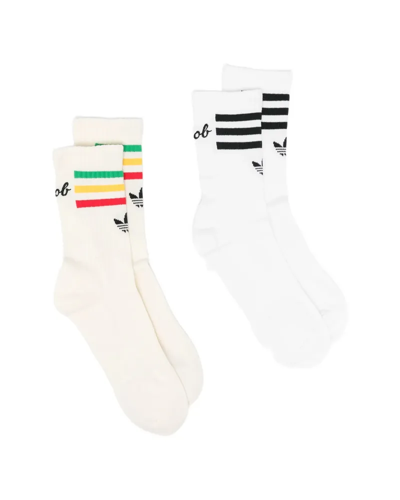 adidas X Bob Marley Striped Socks White