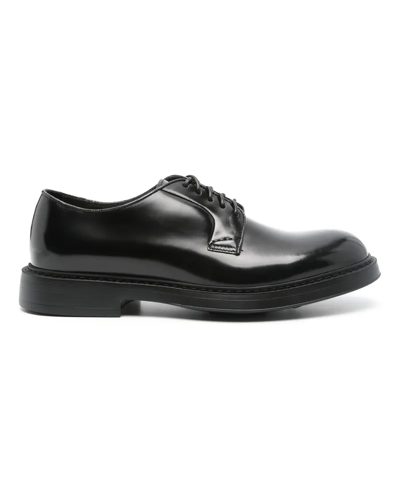 Doucal´s Lace-up Leather Derby Shoes Black