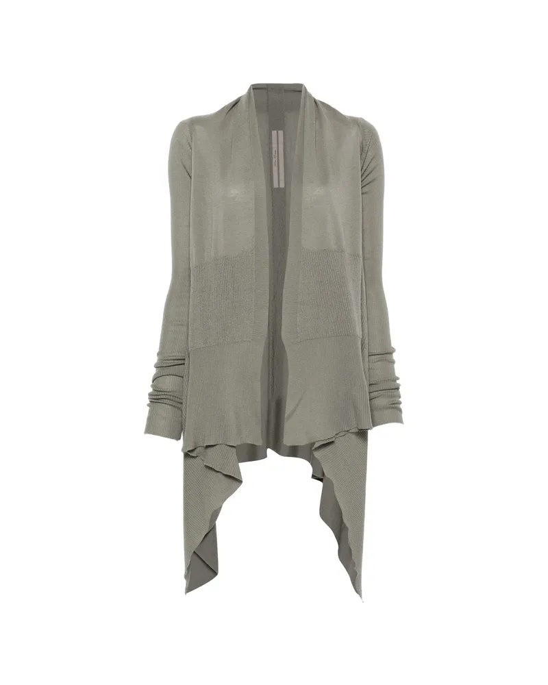 Rick Owens Long-sleeve Asymmetric Cardigan Grey
