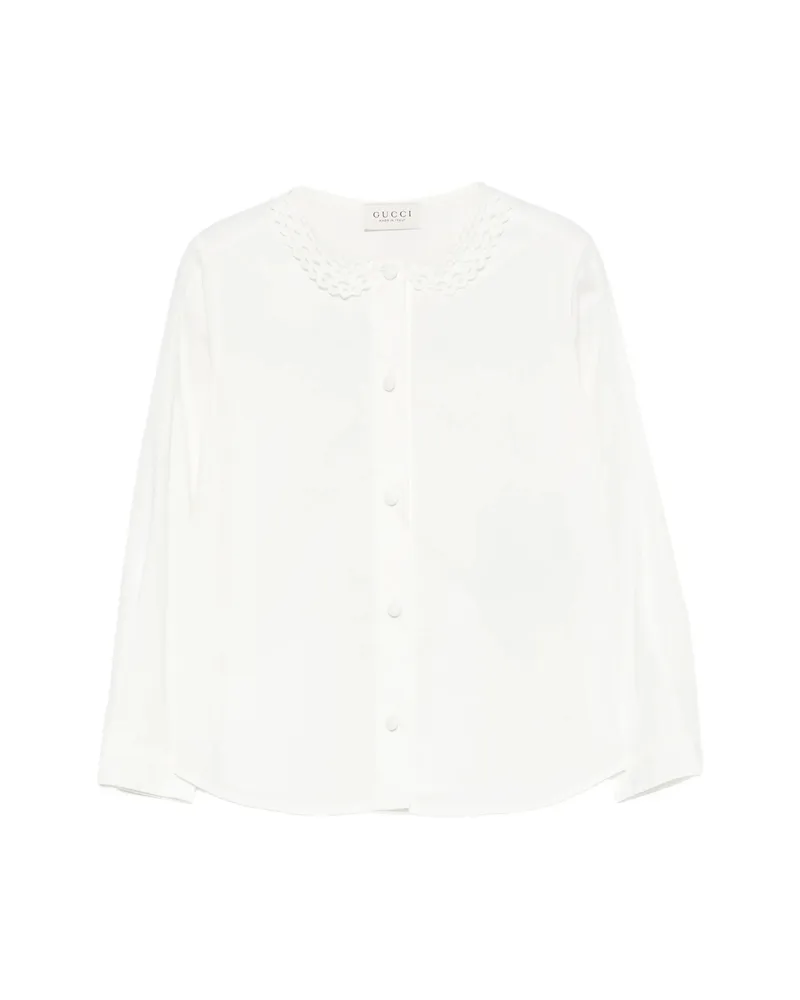 Gucci Lace-collar Shirt White