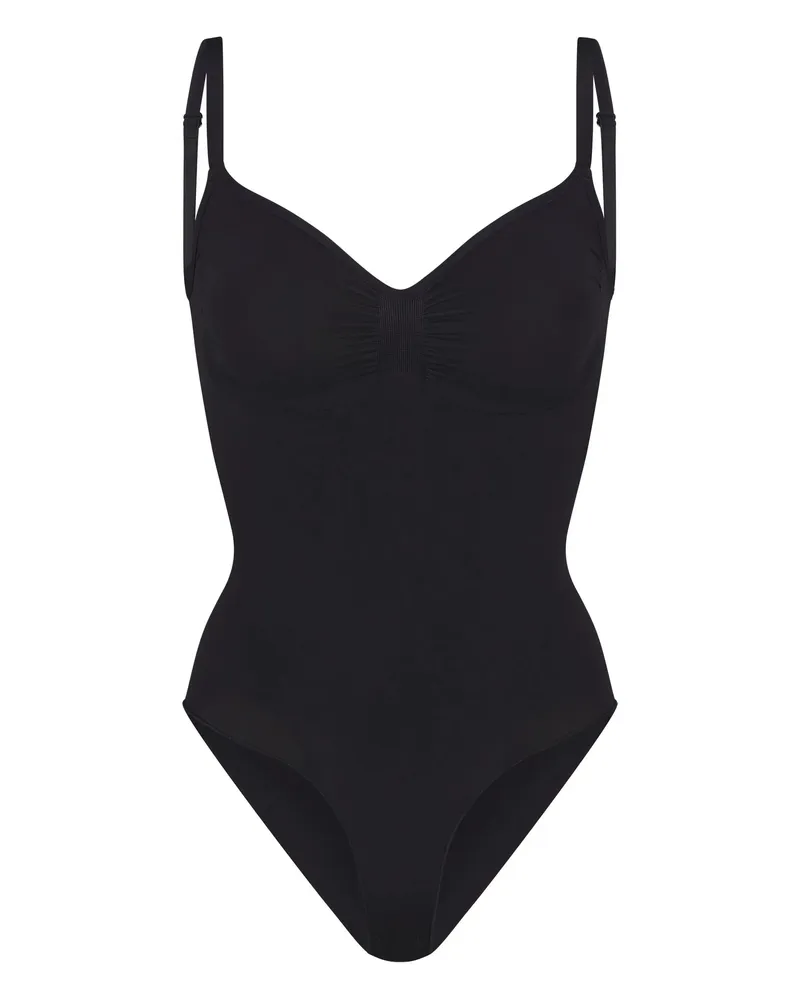 SKIMS Seamless Sculpted Bodysuit Black