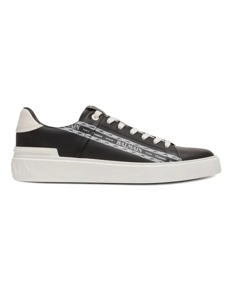 Balmain Leather Sneakers Black