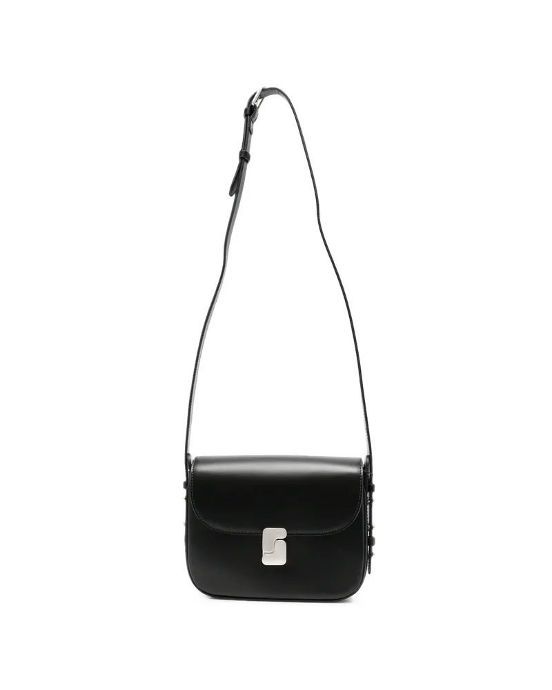 Soeur Mini Bellissima Leather Shoulder Bag Black