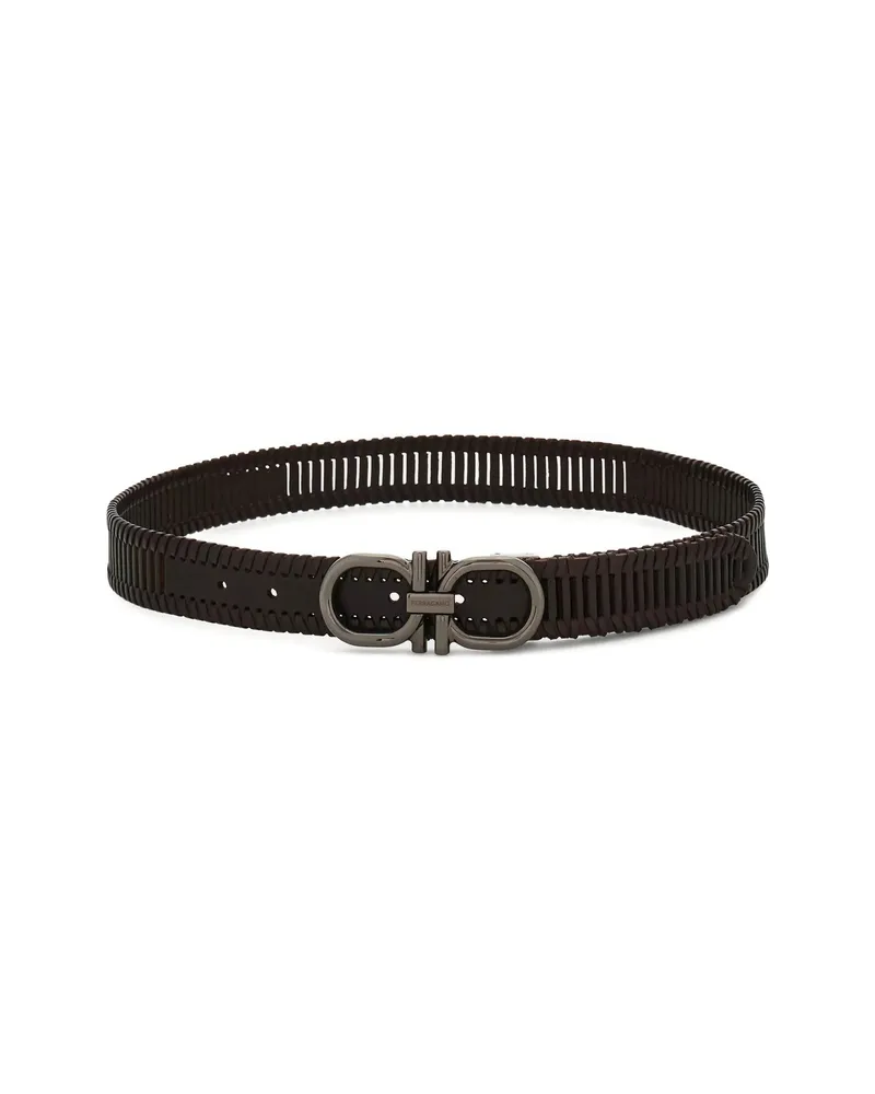 Ferragamo Adjustable Gancini Belt Black