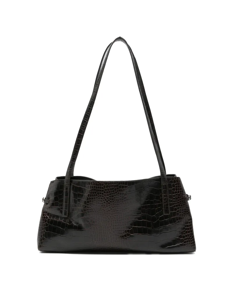 Vagabond Mini Cannes Croc-effect Leather Shoulder Bag Brown