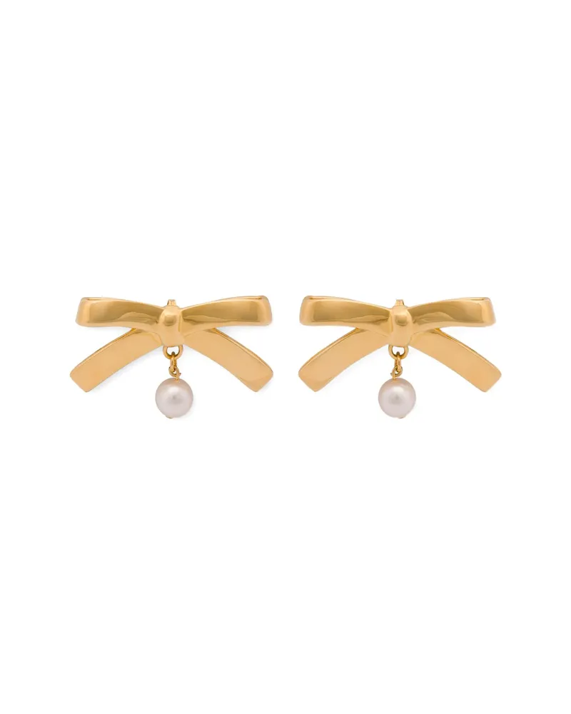 Moschino Bow-shaped Earrings Gold