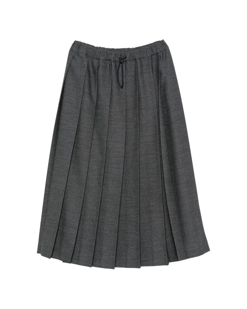 Fabiana Filippi Pleated Drawstring-waistband Midi Skirt Grey