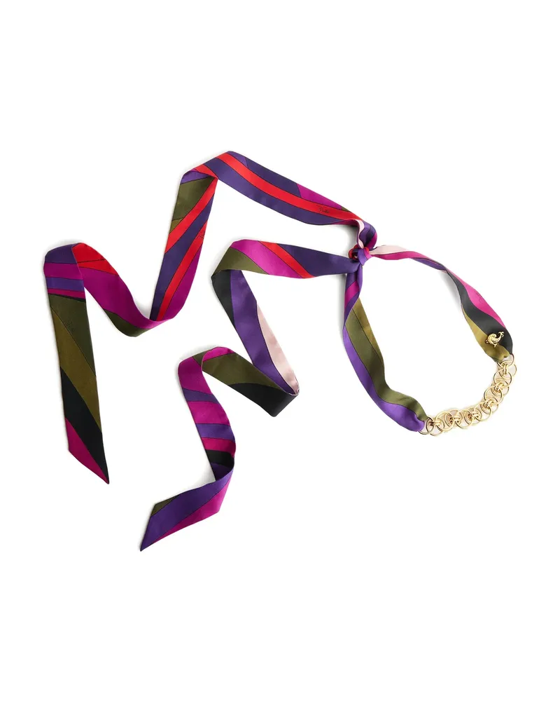 Emilio Pucci Iride-print Bandeau Necklace Purple