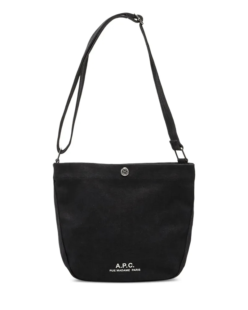 A.P.C. A. p.c. Canvas Shoulder Bag Black