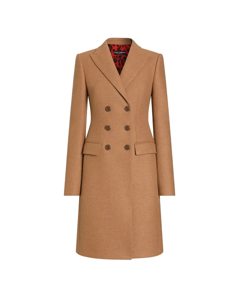 Dolce & Gabbana Dolce Double-breasted Wool Coat Neutrals