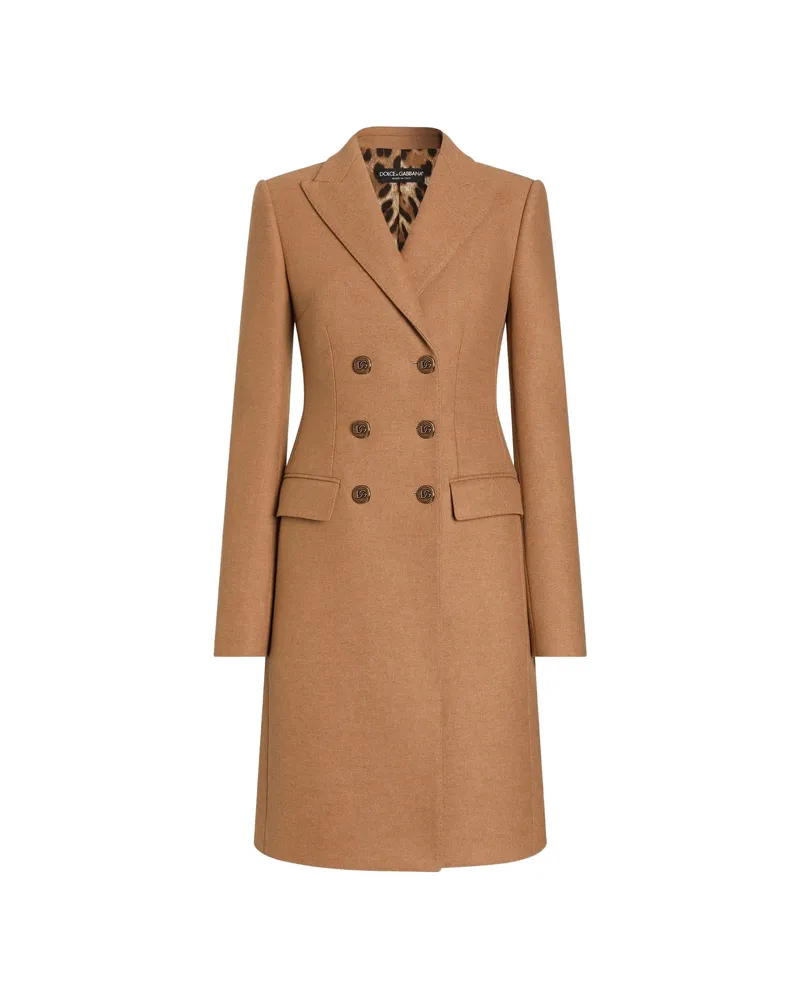 Dolce & Gabbana Dolce Double-breasted Wool Coat Neutrals