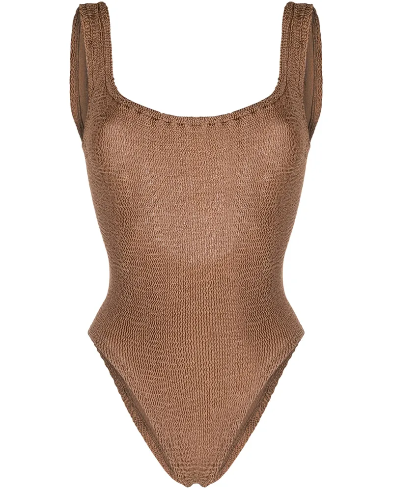 Hunza G Square-neck Swimsuit Neutrals
