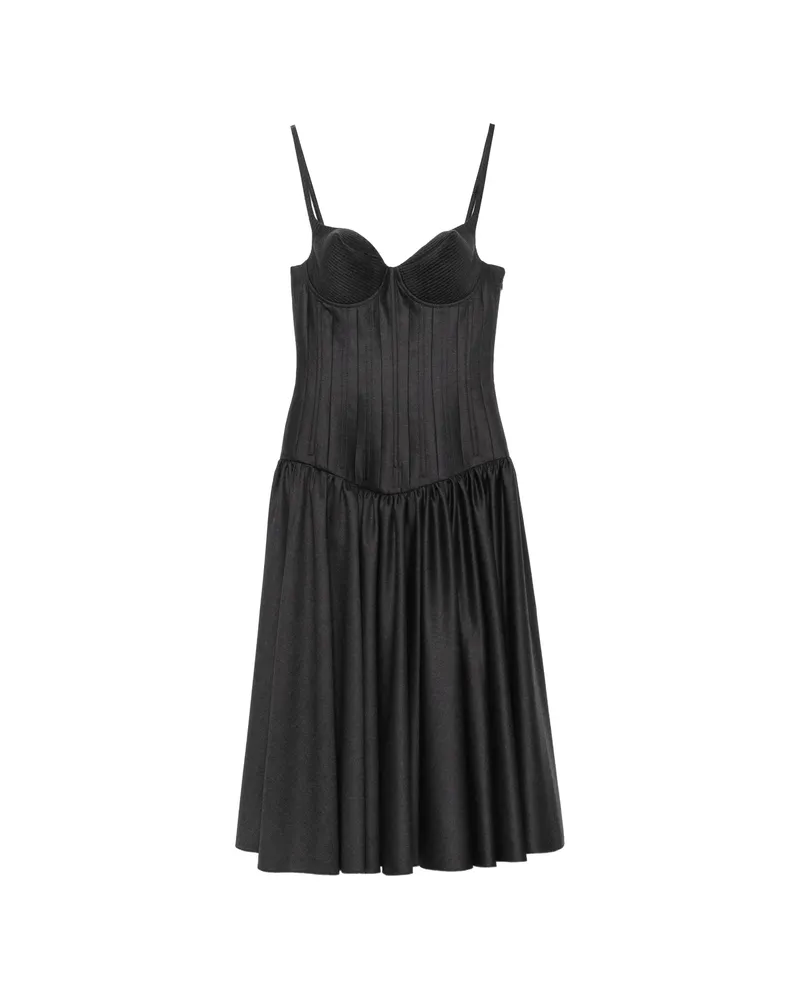 Jean Paul Gaultier Conic-cup Sleeveless Midi Dress Grey