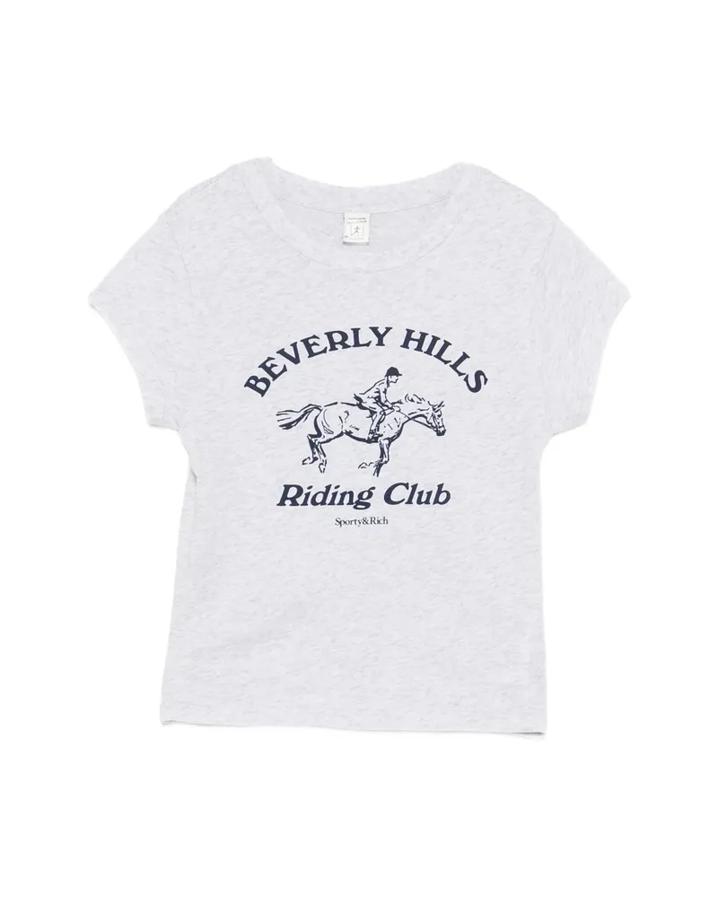 SPORTY & RICH Graphic-print T-shirt Grey