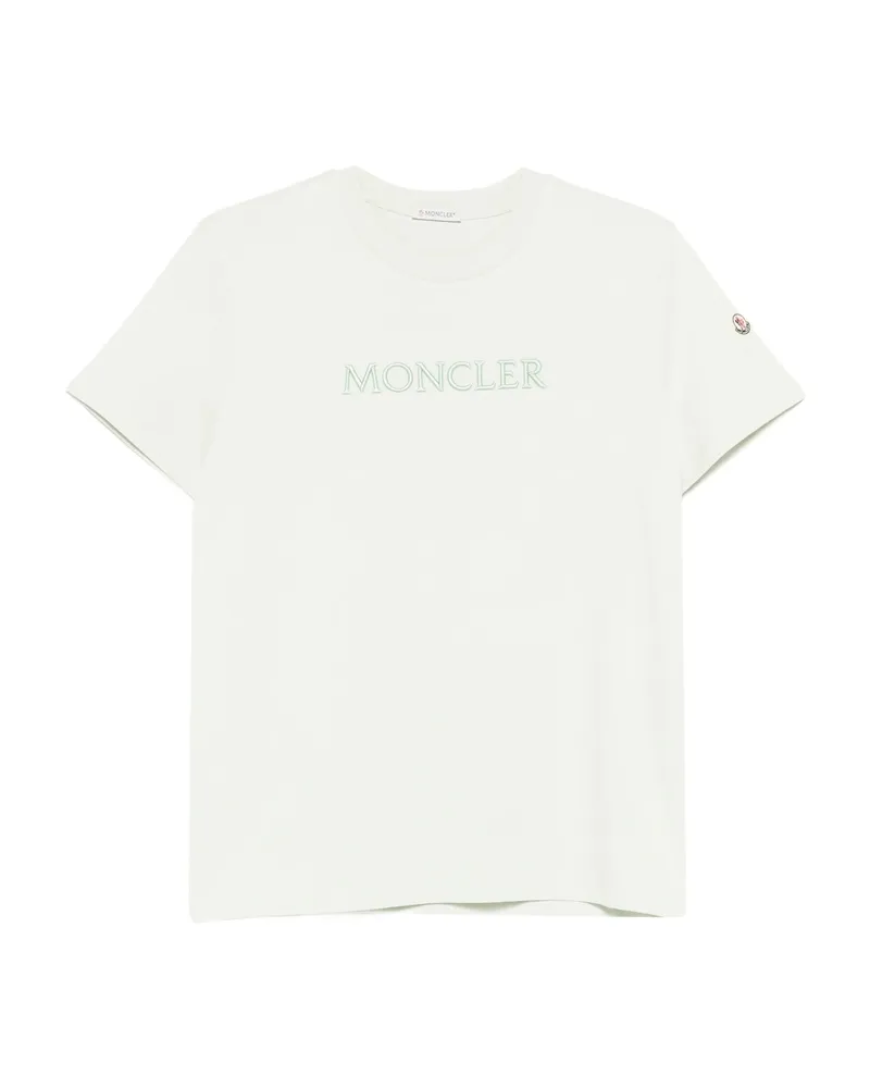 Moncler Logo-embroidered T-shirt Neutrals