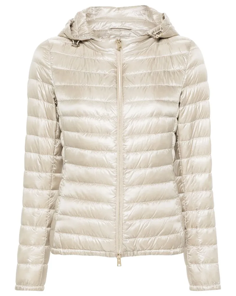 Herno Angela Quilted Puffer Jacket Neutrals