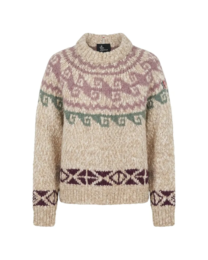 Moncler Mock-neck Sweater Neutrals