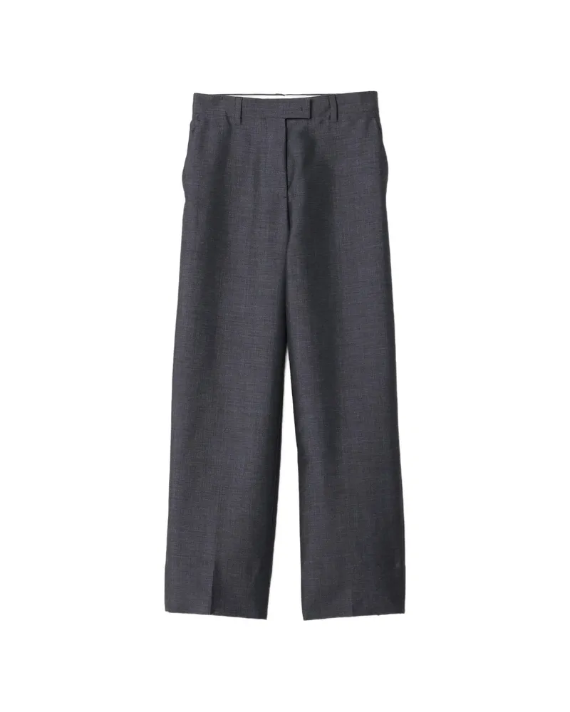 Miu Miu Concealed-fastening Trousers Grey