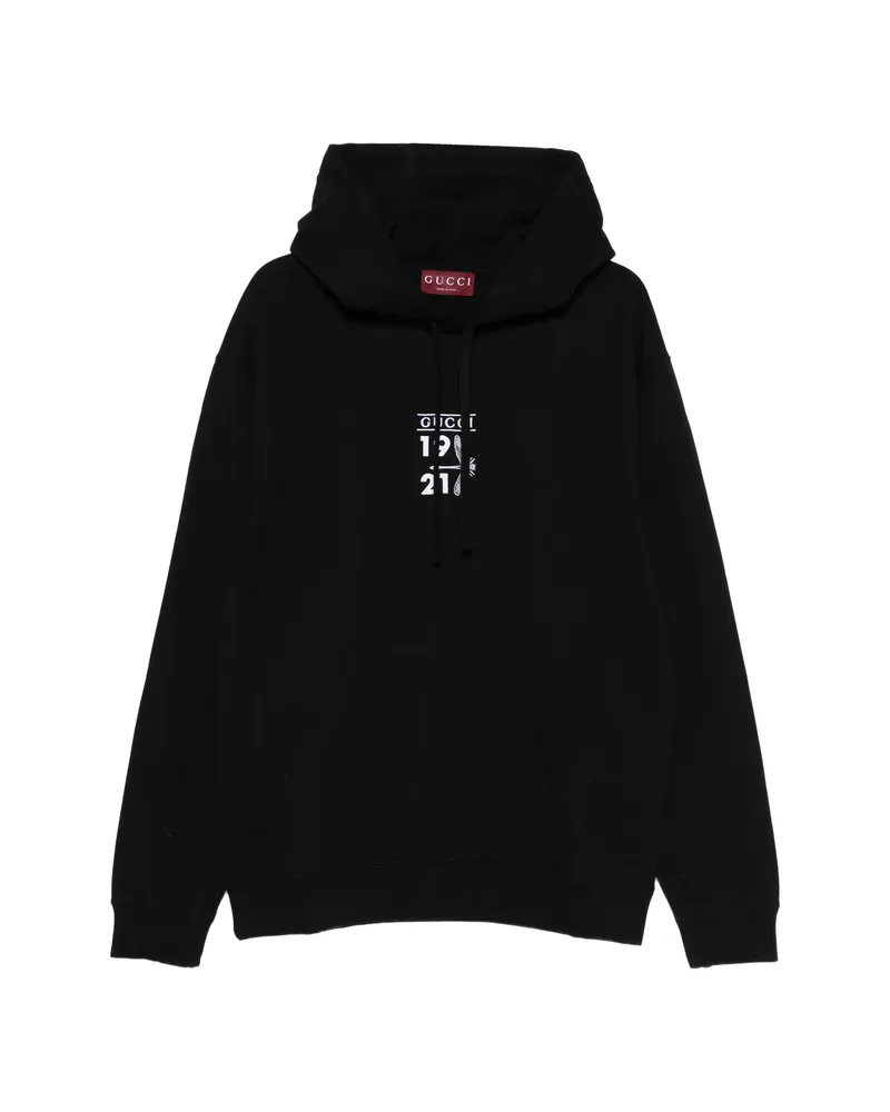 Gucci Graphic Hooded Sweatshirt Black