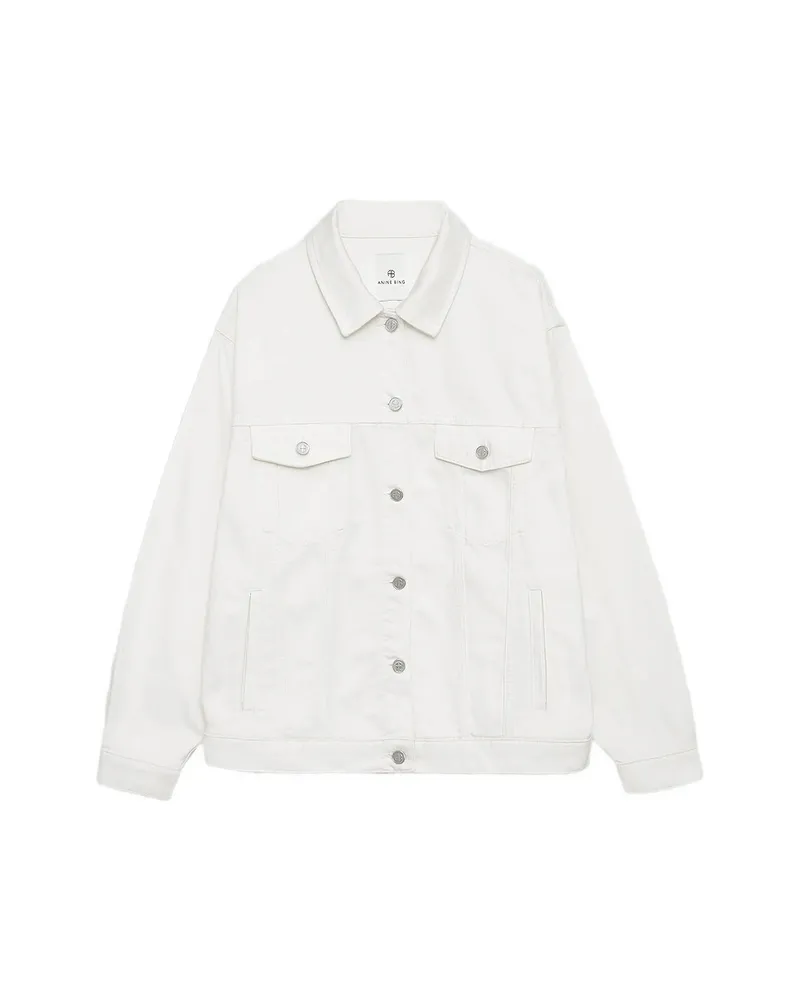 Anine Bing Rory Buttoned Pocket Jacket White