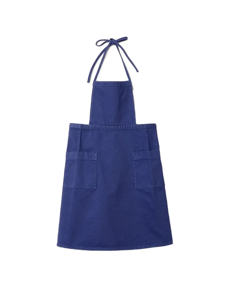 Miu Miu Tie-fastening Pocket-detail Apron Blue
